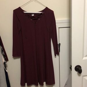 burgundy dress